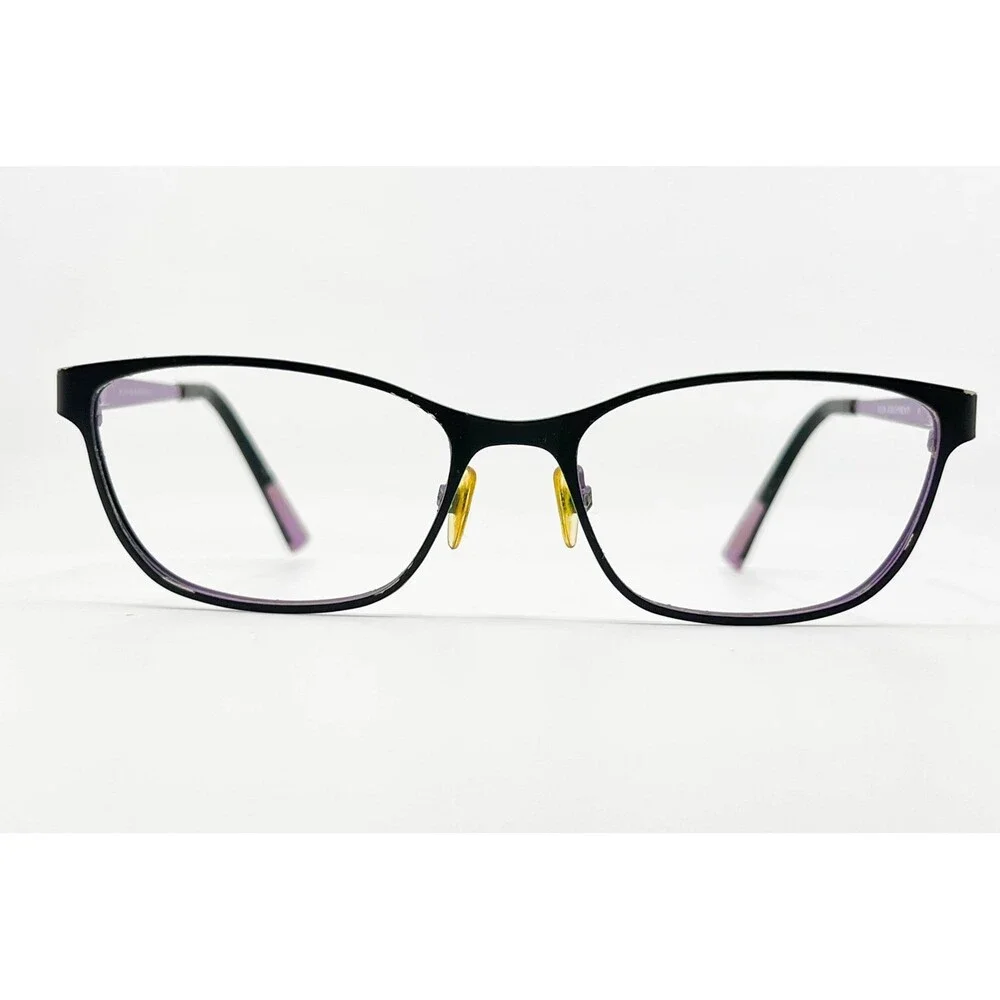 B.U.M. Equipment Eyeglasses Women Black Purple Amazing Oval Frames 51-16-135